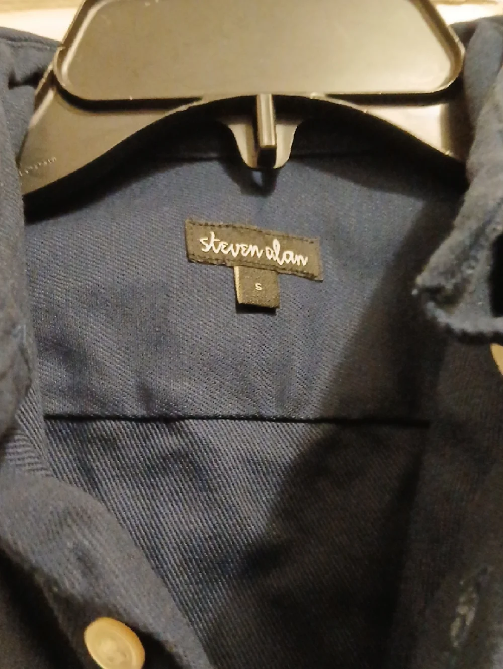 Steven Alan Men’s Dark Blue Button-Down Shirt - Picture 3 of 8